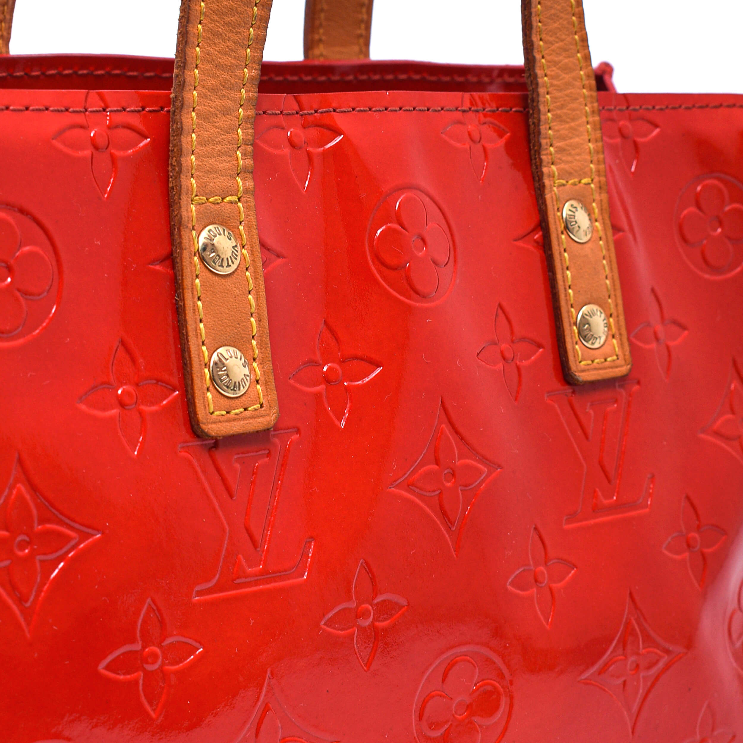 Louis Vuitton - Red Monogram Vernis Reade PM Tote Bag